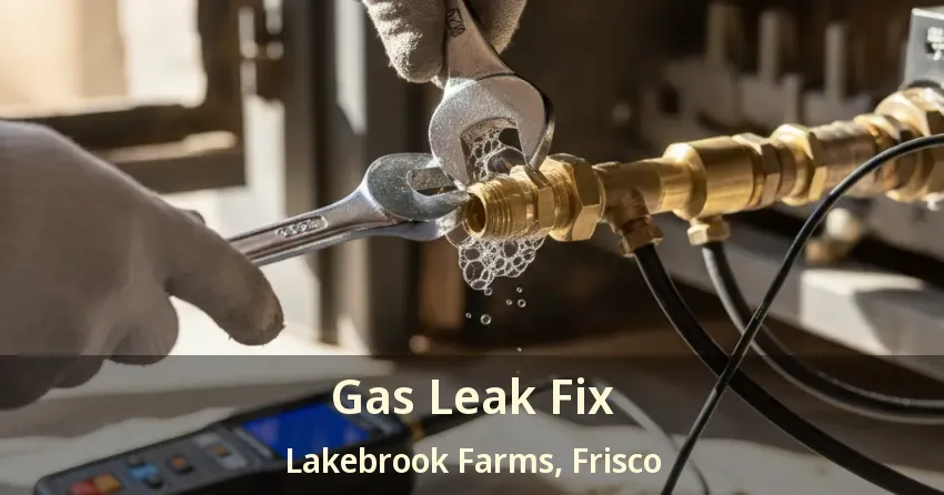 Gas Leak Fix Lakebrook Farms, Frisco - TX