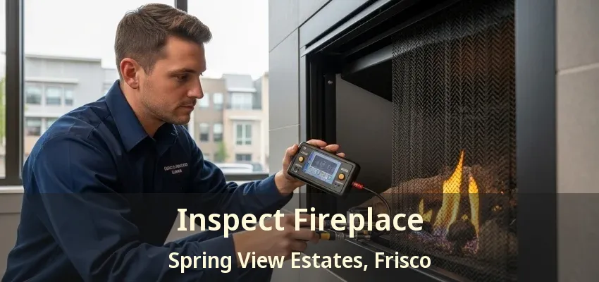 Inspect Fireplace Spring View Estates, Frisco - TX