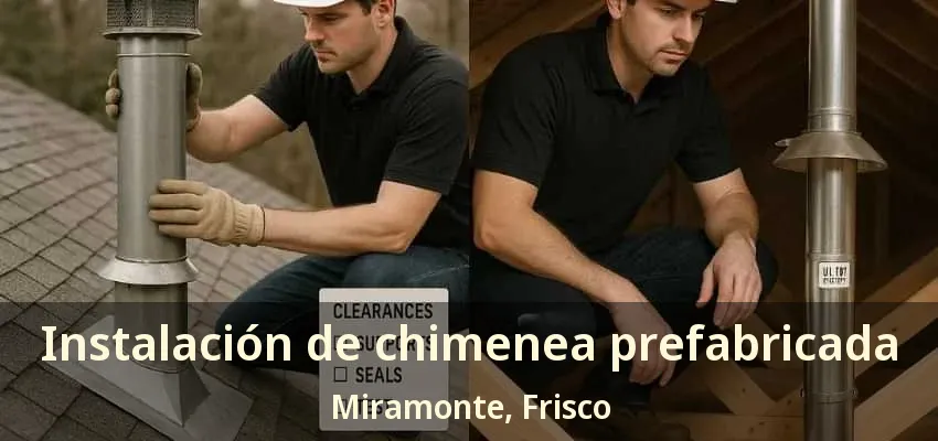 Instalación de chimenea prefabricada Miramonte, Frisco - TX